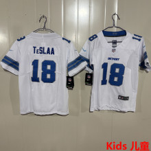 TESLAA  #18 Detroit Lions Kids NFL Jersey 雄狮