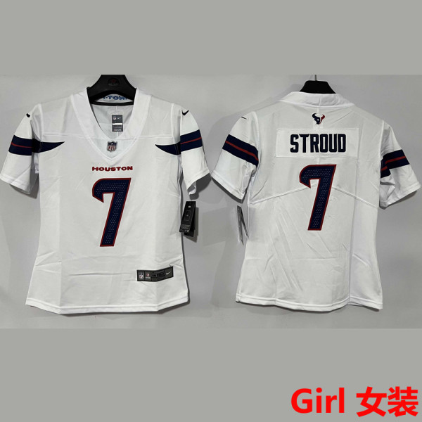 STROUD #7 Houston Texans Girl NFL Jersey 德州人