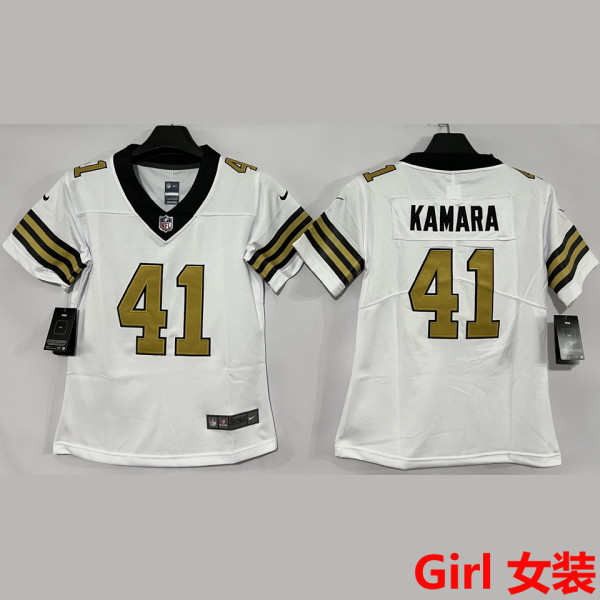 KAMARA #41 New Orleans Saints Girl NFL Jersey 圣徒