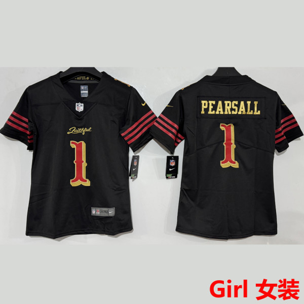 PEARSALL #1 San Francisco 49ers Girl NFL Jersey 49人