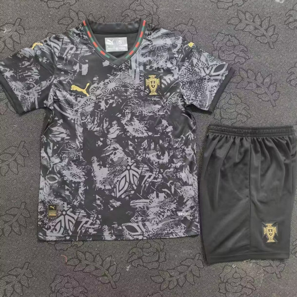2026/27 Portugal Special Edition Black Kids Soccer Jersey