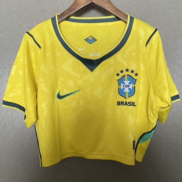 2026/27 Brazil Home Yellow Women Yoga Vest Jersey 女