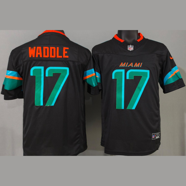 WADDLE #17 Men's Miami Dolphins NFL Jersey 海豚 (3代）
