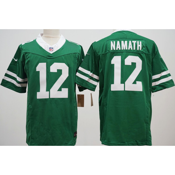 MAMATH #12 Men's New York Jets Retro NFL Jersey 喷气机   (3代）