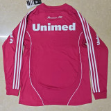 2010 Fluminense Home Red Retro Long Sleeve Soccer Jersey