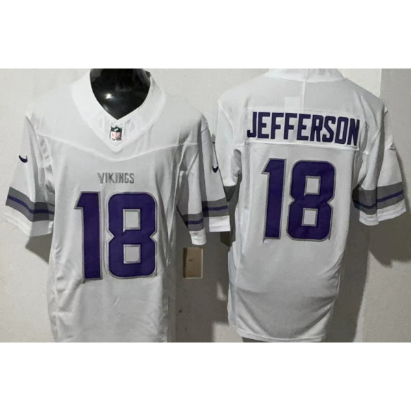 JEFFERSON #18 Men's Minnesota Vikings NFL Jersey 维京人    (3代）