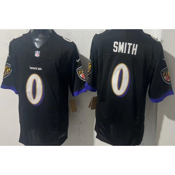 SMITH #0 Men's Baltimore Ravens NFL Jersey 乌鸦  (3代）