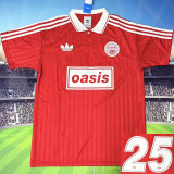 2026 AD x oasis #25 Red Retro Style Fans Soccer Jersey (Have No.25 带号码）