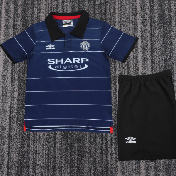 1999/2000 M Utd Away Retro Kids Soccer Jersey