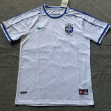 1998 Brazil White Retro Soccer Jersey