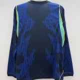 2026/27 Brazil Away Blue Fans Long Sleeve Soccer Jersey