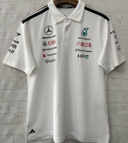 2026 Mercedes AMG Petronas F1 White POLO Team T-Shirt  有领