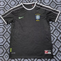 1998 Brazil Black Retro Soccer Jersey