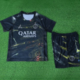 2026 PSG Dark Night Edition Black Player Version Kids Jersey 球员版童装  带星