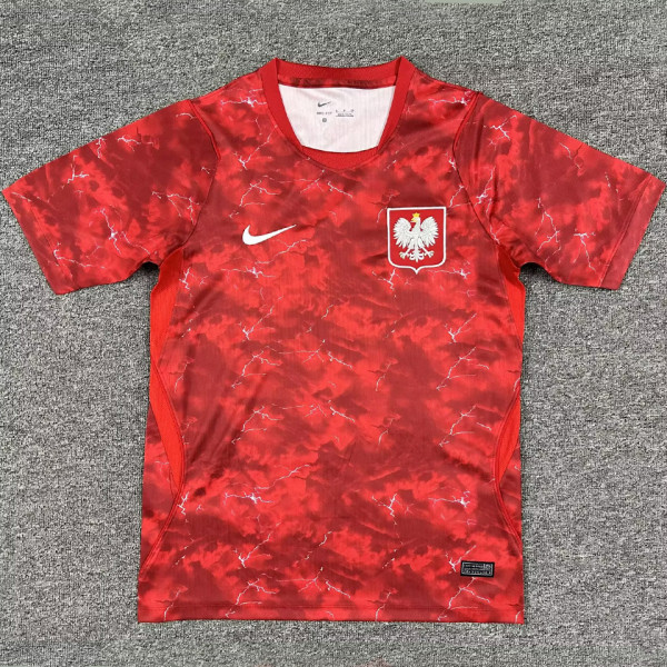 2026/27 Poland Away Red Fans Soccer Jersey