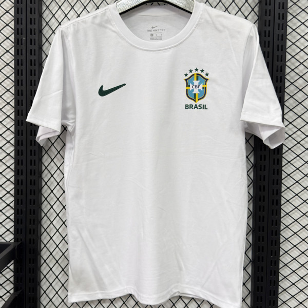 2026/27 Brazil White Casual Pure Cotton T-Shirt
