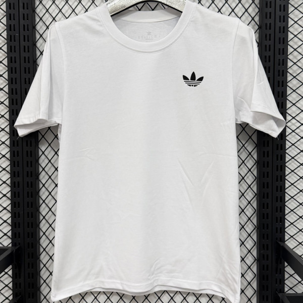 2026/27 AD White Casual Pure Cotton T-Shirt   T290 三叶草