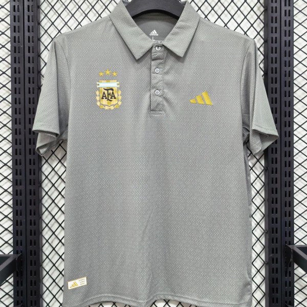 2026/27 Argentina Casual Quick Drying POLO T-Shirt    兰灰色