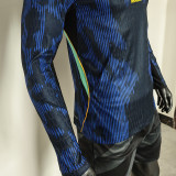 2026/27 Brazil Away Blue Player Version Long Sleeve Soccer Jersey