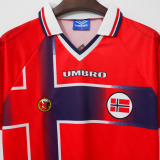 1997/1998 Norway Home Red Retro Soccer Jersey
