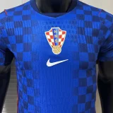2026/27 Croatia Away Blue Player Version Soccer Jersey 背下有格子