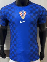 2026/27 Croatia Away Blue Player Version Soccer Jersey 背下有格子