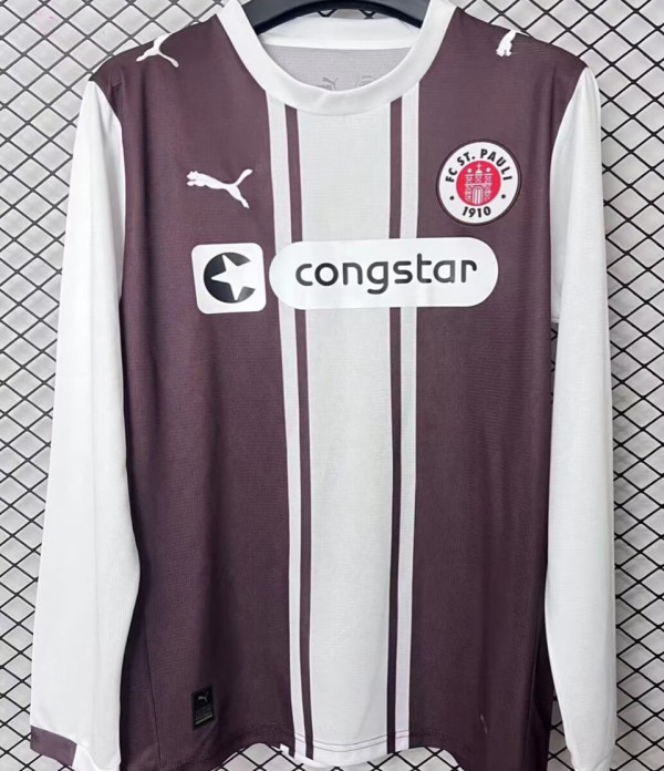 2026 ST Pauli Special Edition Fans Long Sleeve Soccer Jersey 圣保利