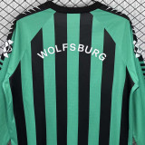 1994/1995 Wolfsburg Away Green Long Sleeve Retro Jersey