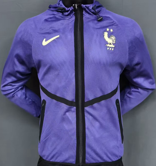 2026/27 France Purple Double Layered Windbreaker  (Size is Slightly Small ,Please Purchase a Large Size)