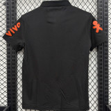 2026/27 Brazil Black Casual Pure Cotton POLO T-Shirt 肩膀字黄色