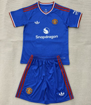 2026/27 M Utd Blue Special Edition Kids Soccer Jersey