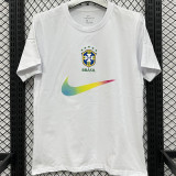 2026/27 Brazil White Casual Pure Cotton T-Shirt