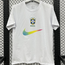 2026/27 Brazil White Casual Pure Cotton T-Shirt