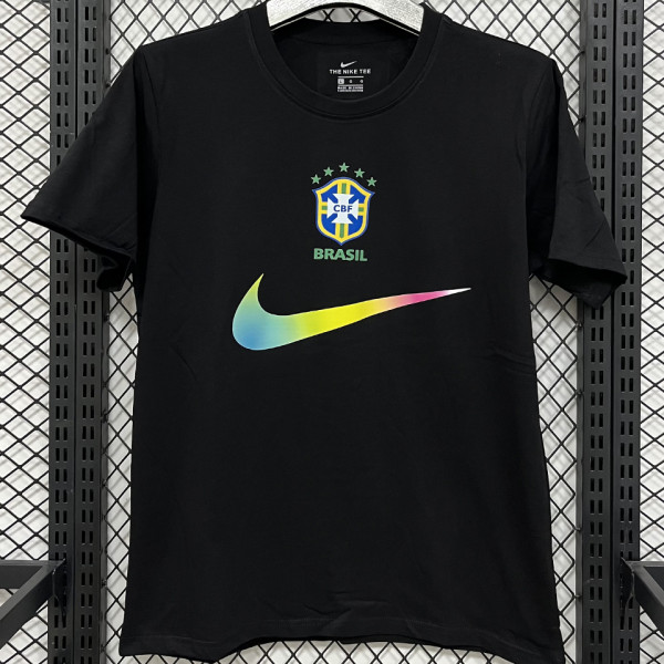 2026/27 Brazil Black Casual Pure Cotton T-Shirt