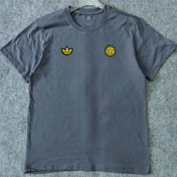 2026/27 Colombia Retro Style Pure Cotton T-Shirt 队微 黄色
