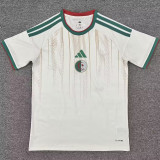 2026/27 Algeria Home White Fans Soccer Jersey 无星  (Have Right Patch 有右臂章 黑底白字）