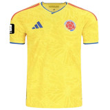 2026-27 Colombia 1:1 Quality Home Yellow Fans Soccer Jersey (Have Right Patch 有右臂章 黑底白字）