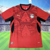 2026/27 Egypt Home Red Fans Soccer Jersey (Have Right Patch 有右臂章 白底黑字）