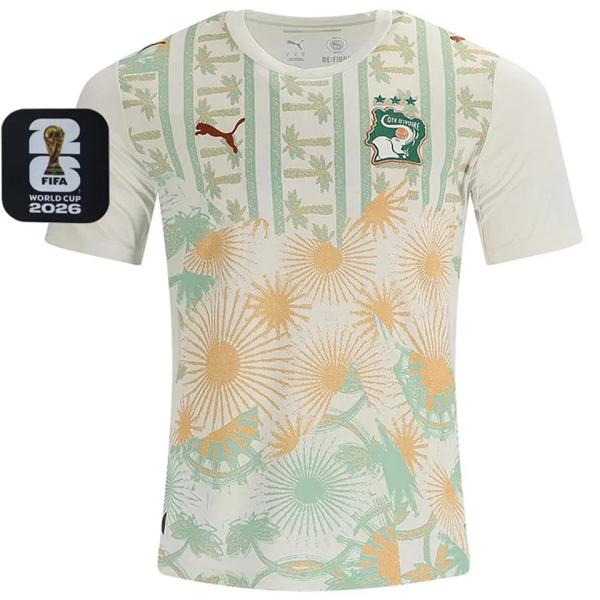 2026/27 Ivory Coast Away Fans Soccer Jersey (Have Right Patch 有右臂章 黑底白字）