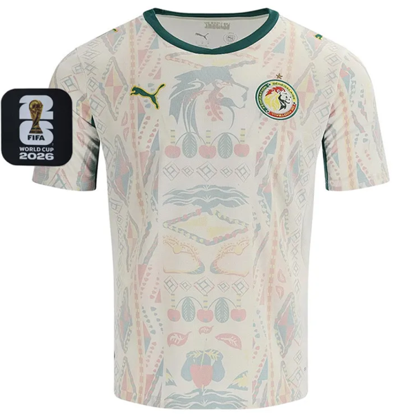 2026/27 Senegal Home White Fans Soccer Jersey (Have Right Patch 有右臂章 黑底白字）
