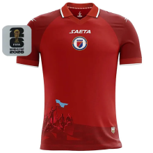 2026/27 Haiti Third Red Fans Soccer Jersey 海地 (Have Right Patch 有右臂章 白底黑字）