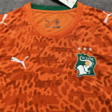 2026/27 Ivory Coast Home Orange Fans Soccer Jersey (Have Right Patch 有右臂章 白底黑字）