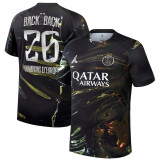 BACK2BACK #26 CHAMPIONS D'EUROPE 2026 PSG Dark Night Edition Black Fans Soccer Jersey  (2 Stars 2星）