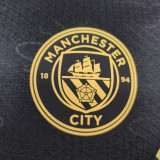 2026/27 Man City Third Black Player Version Long Sleeve Soccer Jersey