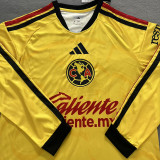 2026/27 Club America Home Yellow Fans Long Sleeve Soccer Jersey