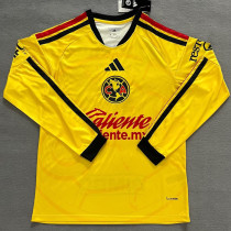 2026/27 Club America Home Yellow Fans Long Sleeve Soccer Jersey