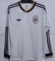 2026/27 Spain Away White Fans Long Sleeve Soccer Jersey （2 Stars 2星）