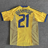 2002 Sweden Home Yellow Retro Soccer Jersey