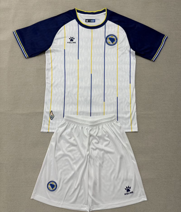 2026/27 Bosnia-Herzegovina Away White Kids Soccer Jersey 波黑