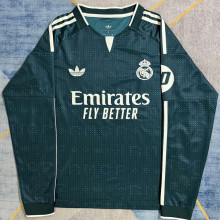 2026/27 RM Away Green Fans Long Sleeve Soccer Jersey